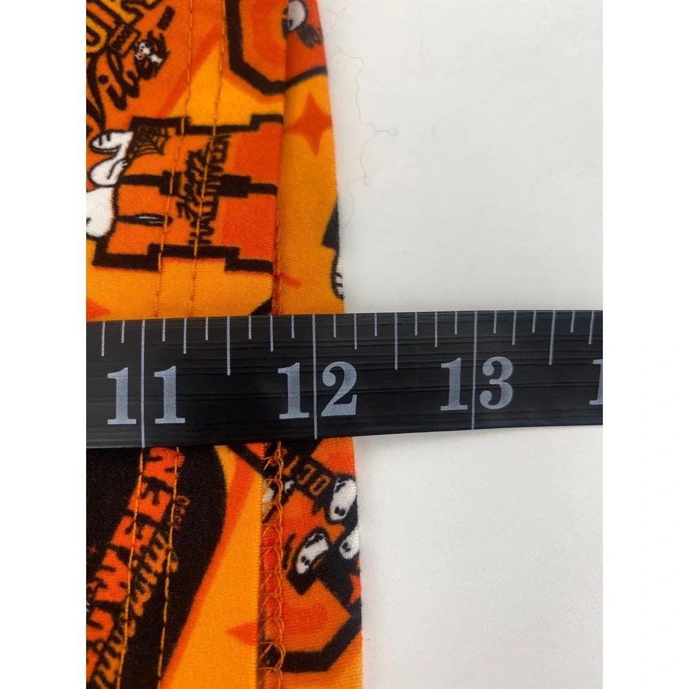 Peanuts Snoopy Halloween Pajama Shorts Men Medium Orange Spooky Lounge Sleepwear